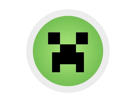 Minecraft Green Creeper Round Icon In 2021 Flat Design Icons Icon