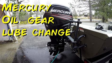 Mercury 75 90 115 Hp Fourstroke Outboard Oil And Gear Lube Change Youtube