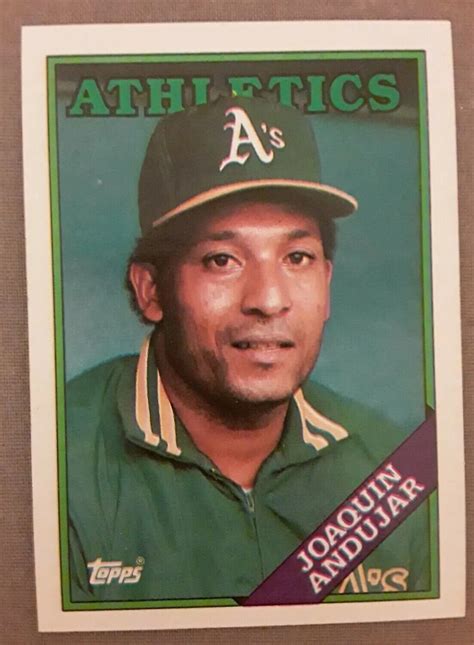 1988 Topps Joaquin Andujar Baseball Card 47 Oakland Athletics Ebay