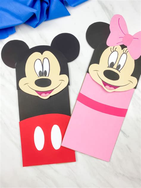 Minnie And Mickey Mouse Paper Bag Puppet