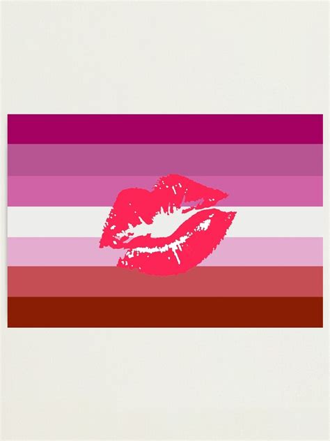 lipstick lesbian pride flag photographic print by identipride redbubble