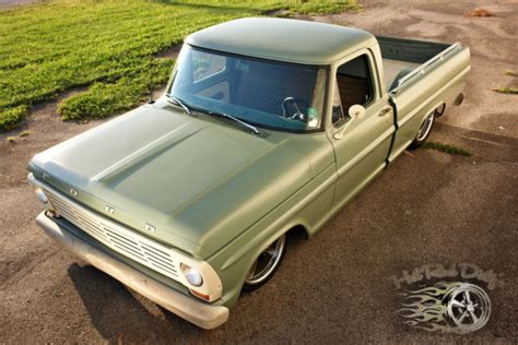 Ford F Shortbed Fleetside Roswell Green For Sale F Anl Restomod Ford Hot Rat