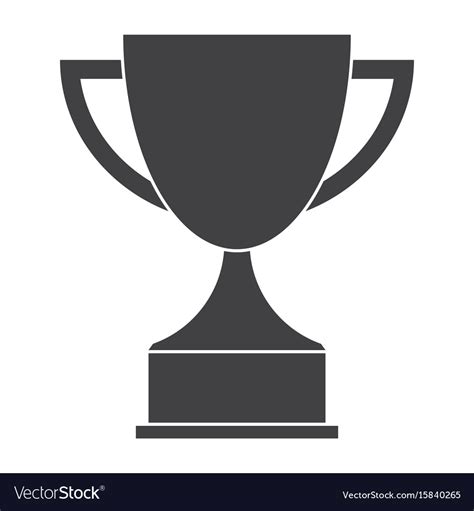 Trophy Cup Silhouette Royalty Free Vector Image