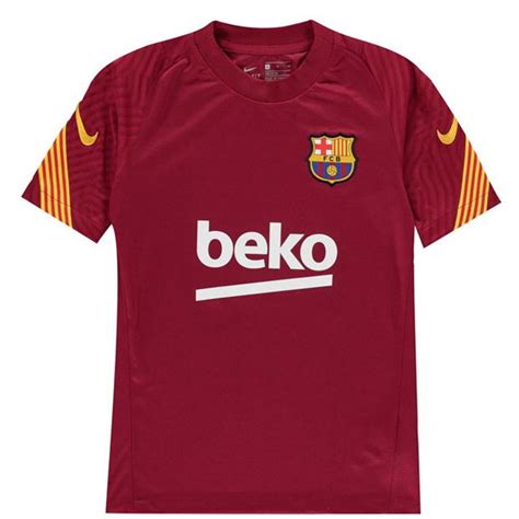 Nike Fc Barcelona Strike Big Kids Short Sleeve Soccer Top