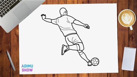 How To Draw A Football Player Step By Step Tutorial Youtube