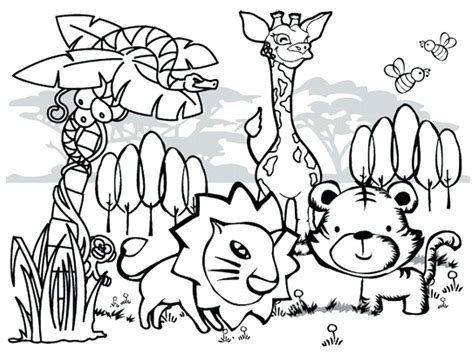 Zoo Animal Coloring Pages At Free Printable