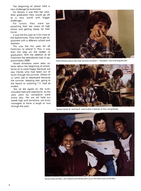 The Yellow Jacket Yearbook Of Thomas Jefferson High School 1982