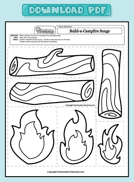 Handprint Campfire Craft For Kids Free Template Artofit