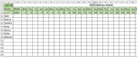 How To Create Attendance Sheet In Excel My Microsoft Office Tips