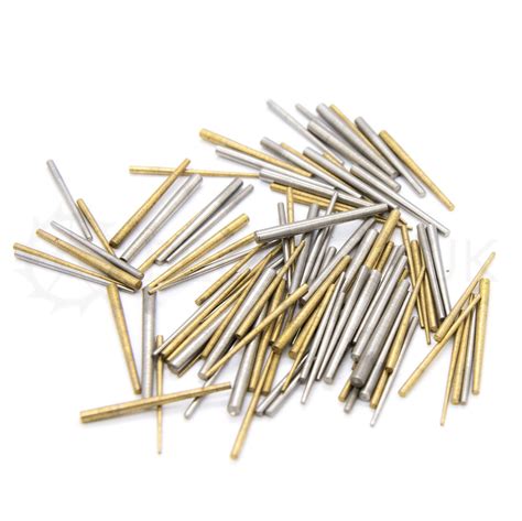 100 X Steel And Brass Clock Tapered Pins Assorted Mixed Sizes