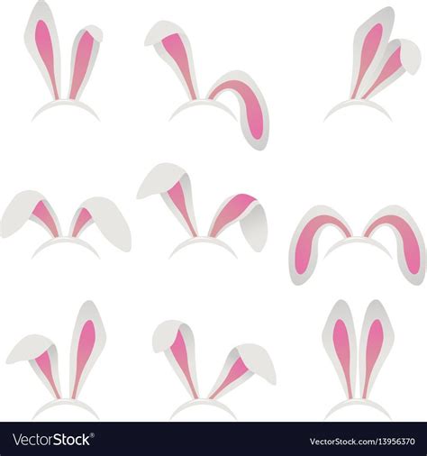 Download Easter bunny ears mask. Rabbit ear spring hat set isolated ...