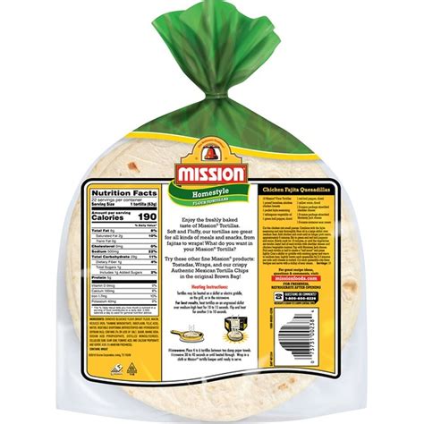 Mission Flour Tortillas Homestyle 22 Each Delivery Or Pickup Near Me