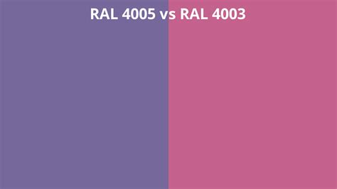 RAL 4005 Vs 4003 RAL Colour Chart UK