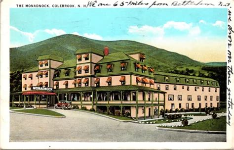 1933 The Monadnock Hotel Colebrook New Hampshire Nh White Border