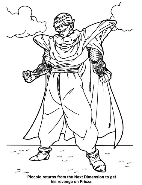 Dragon Ball Z Piccolo Coloring Pages Coloring Pages