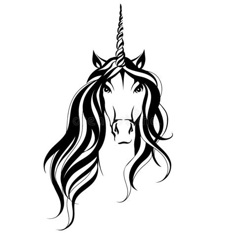 Unicorn Vectir Illustration Magic Horse Isolated On White Background