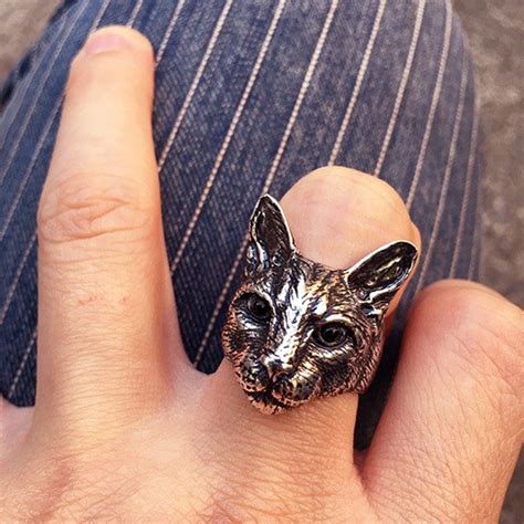 Cute Adjustable Big Head Cat Rings Gofaer Finds Store