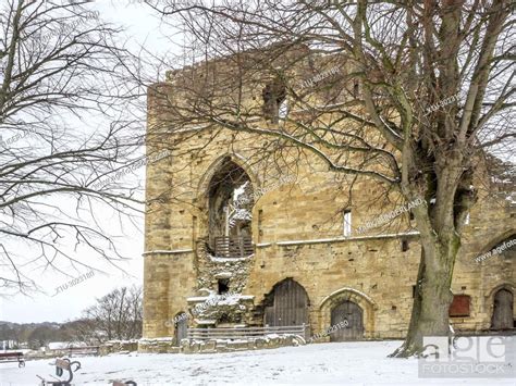 The Kings Tower At Knaresborough Castle In Winter Knaresborough North