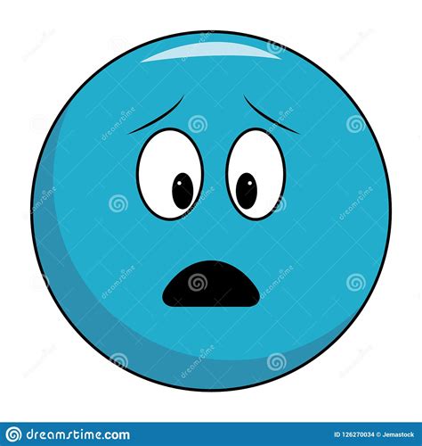 Worried Chat Emoticon Stock Vector Illustration Of Emotional 126270034