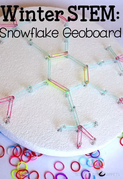 Diy Geoboard Snowflake Stem Activity For Kids School Time Snippets