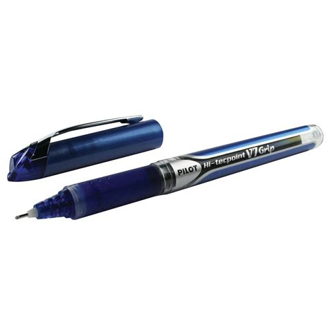 Pilot V7 Grip Liquid Ink Rollerball Blue Pen 05mm Line 12 Pack