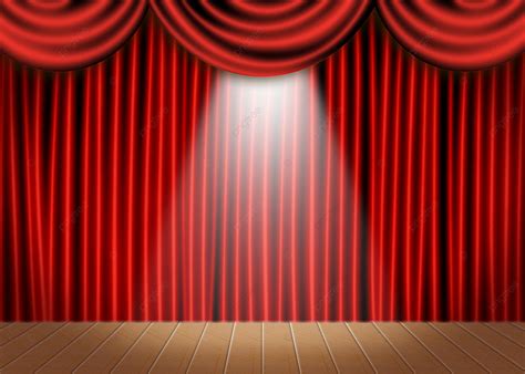 Red Curtain Stage Lighting Background Heavy Curtain