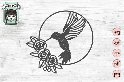 Silhouette Cut File For Cutting Machines Bird Paper Cut Svg Hummingbird