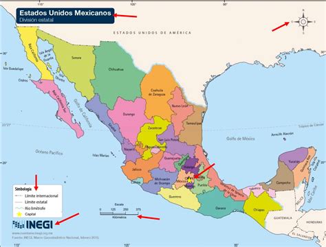 Juegos De Geografía Juego De Elementos Del Mapa Republica Mexicana