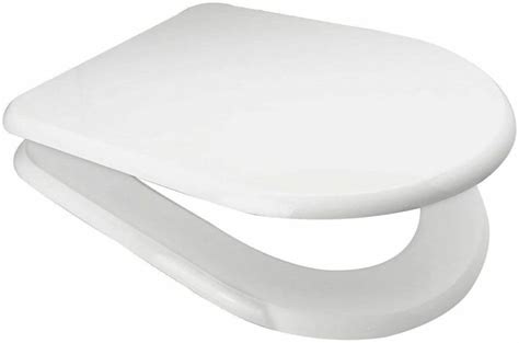 Euroshowers Mdf D Shaped Soft Closing Toilet Seat White