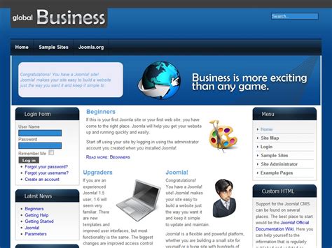 It is well optimized for all devices from desktop to. GlobalBusiness Free Joomla 1.6 Template ~ Free Website ...