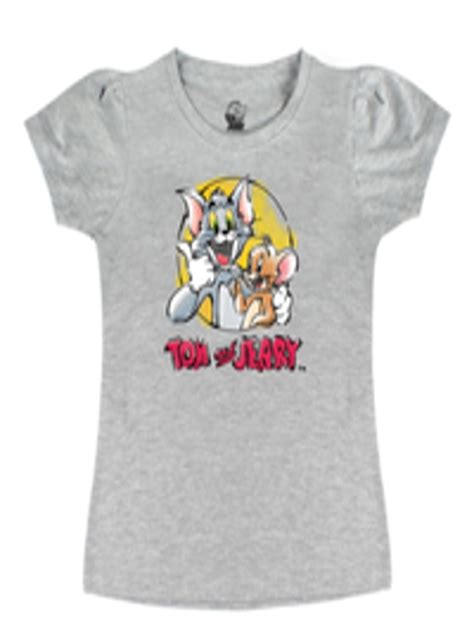 Buy Tom And Jerry Girls Grey Printed T Shirt Tshirts For Girls 15140850