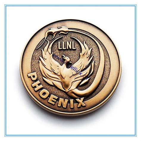 Gold Plated Phoenix Coin 3d Design Metal Double Coin In Non Currency