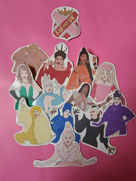 Rupauls Drag Race Sticker Pack Drag Race Uk Stickers Rupaul Etsy