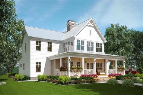 Two Story 3 Bedroom Classic Farmhouse Floor Plan Home Stratosphere