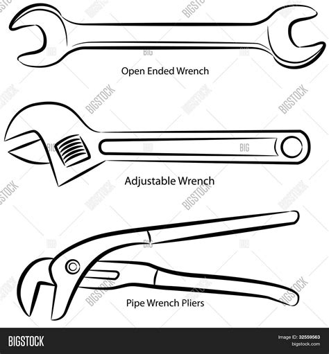 Image Set Different Types Wrenches Image And Photo Bigstock