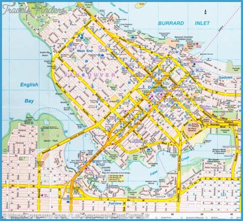 Vancouver Map Travelsfinderscom