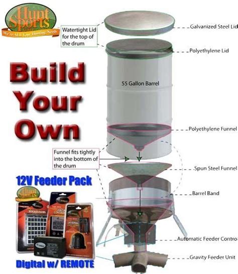 Build Your Own Deer Hunting Feeders Build Your Own 55 Or 85 Gallon