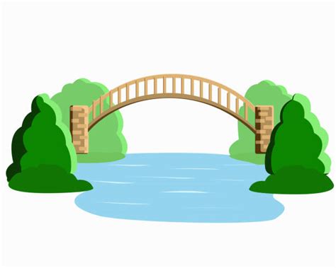 Bridge Over River Illustrations Royalty Free Vector Graphics And Clip