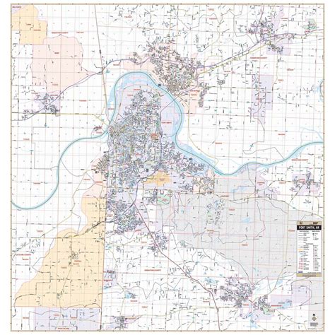 Fort Smith Ar Wall Map Shop City And County Maps