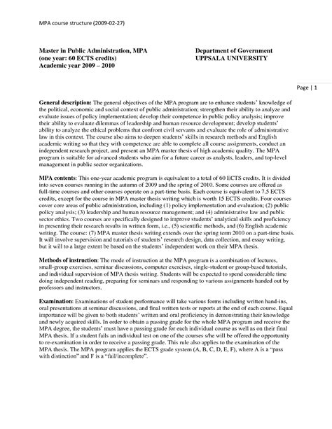 Sample Personal Statement For Graduate School Public Administration