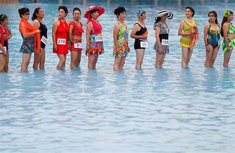 Photos 400 Seniors Take Part In Bikini Contest In Tianjin