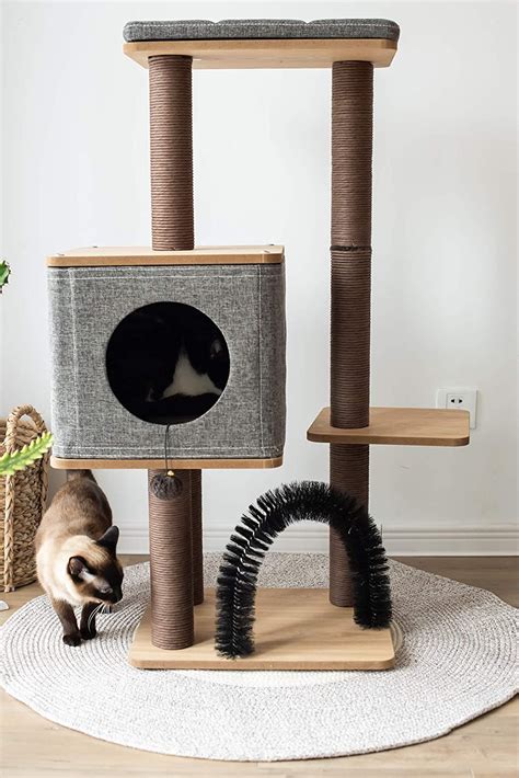 20 Stylish Mid Century Modern Cat Tree Options Whiskers Magoo