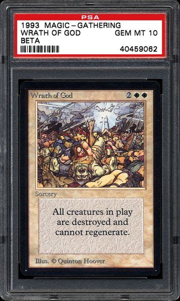 1993 Magic The Gathering Beta Wrath Of God Psa Cardfacts