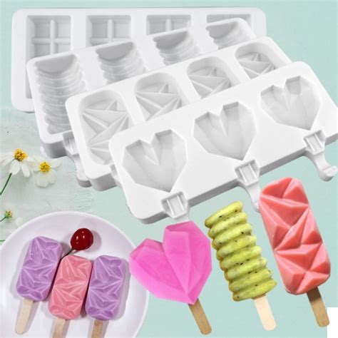 贈与 Ice Cream Mold Silicone Lollipop Popsicle Diy Homemade Creative