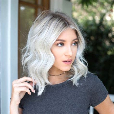 Icy Platinum Root Refresh Short White Hair