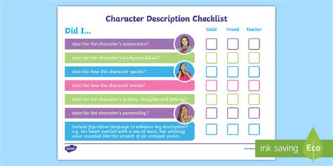 Writing Character Template Simple Steps Education Blog