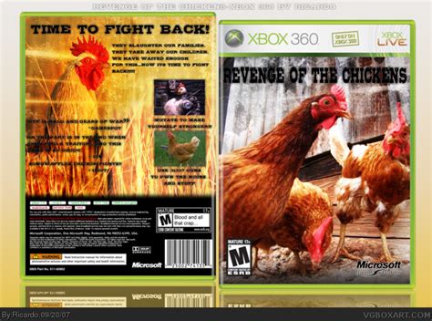 Revenge Of The Chickens Xbox 360 Box Art Cover By Ricardo