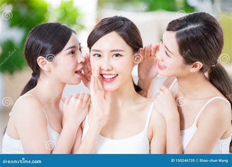 skin care asian women friend stock image image of health chat 150246735