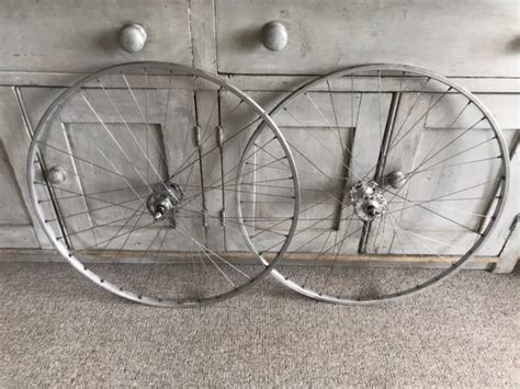 Vintage Campagnolo Record High Flange Road Bike Wheelset Weinmann