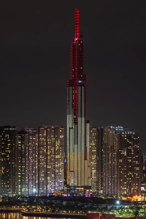 Vinhomes Landmark 81 Night Skyscraper Architecture City Lights